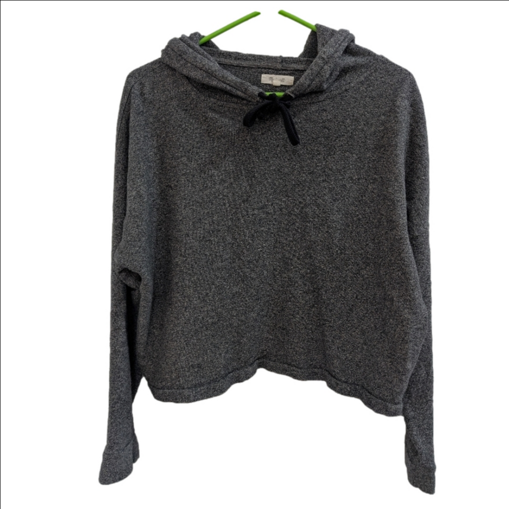 Madewell Terry Cropped Drawstring Long Sleeve Hoodie